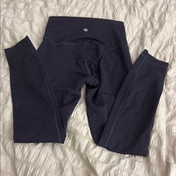 LULULEMON WUNDER TRAIN - CHARCOAL GRAY / BLACK - high waist SIZE 4 LIKE NEW
